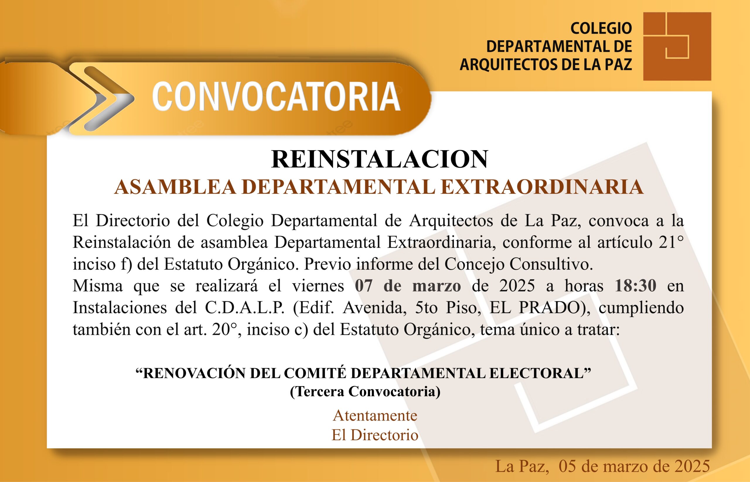 CONVOCATORIA
