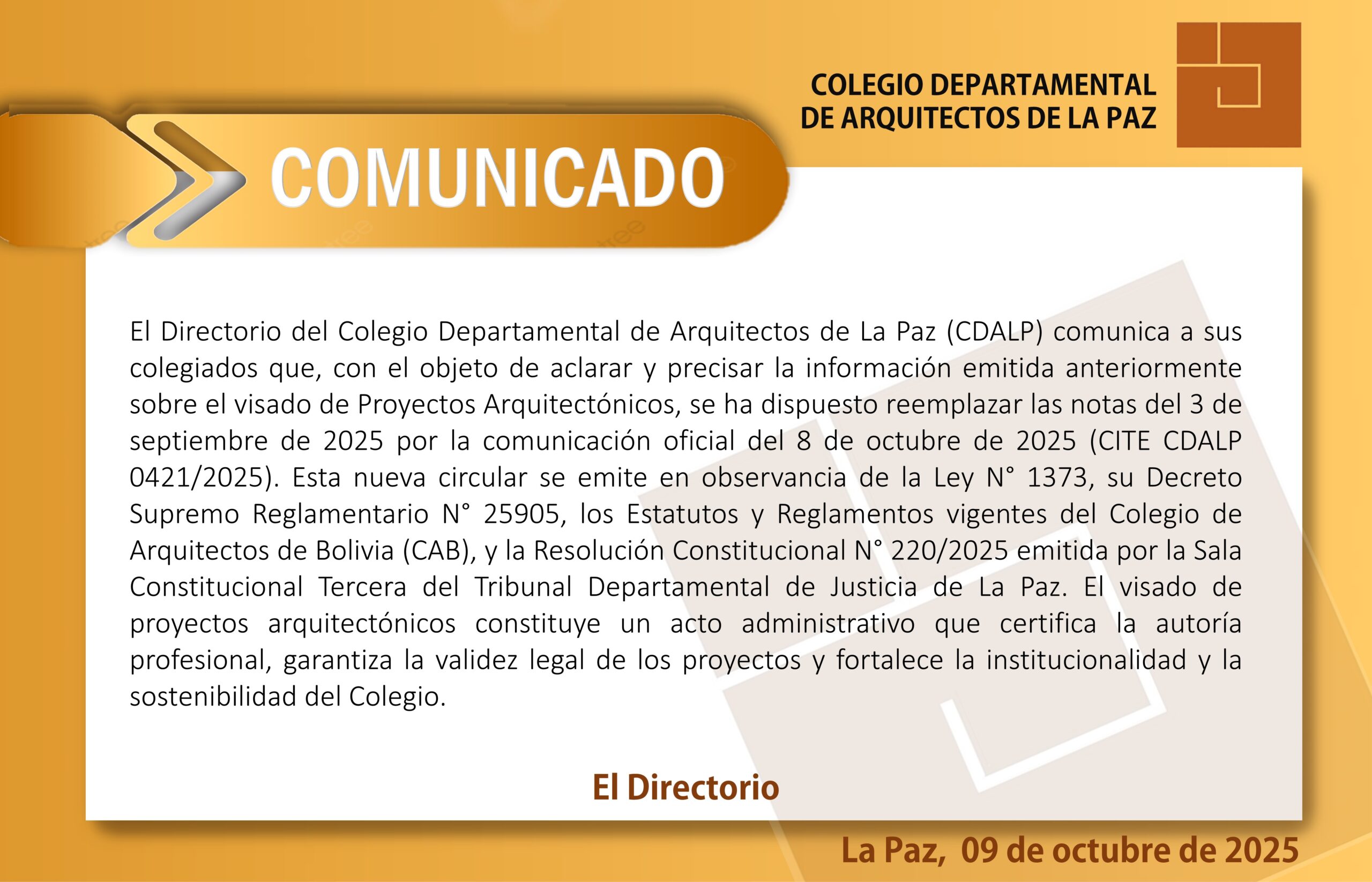 COMUNICADO