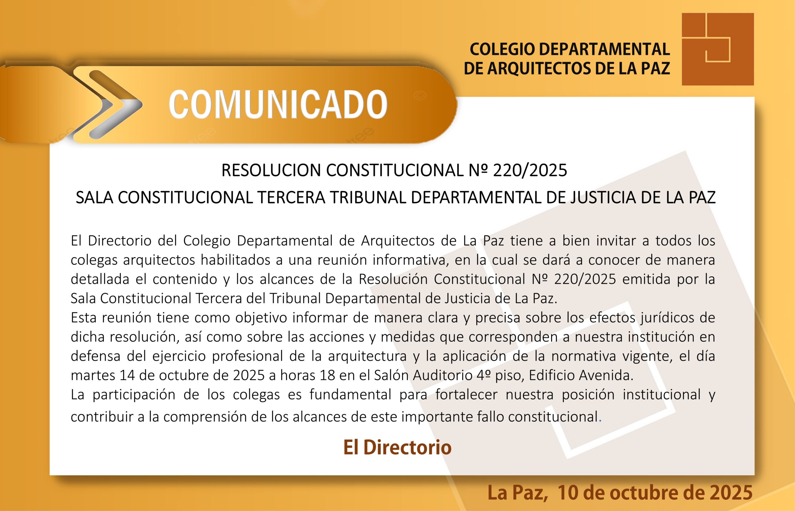 COMUNICADO