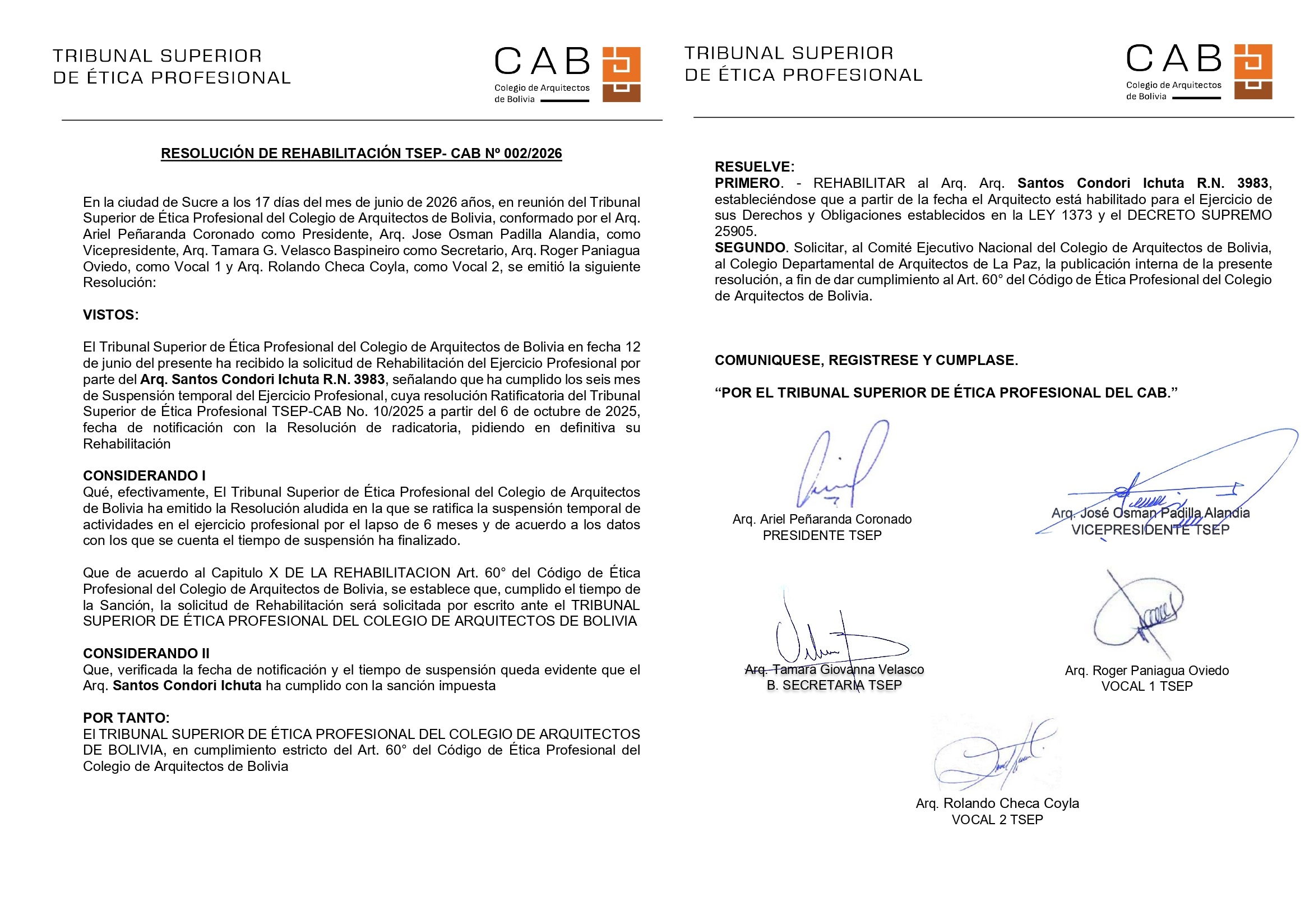 COMUNICADO