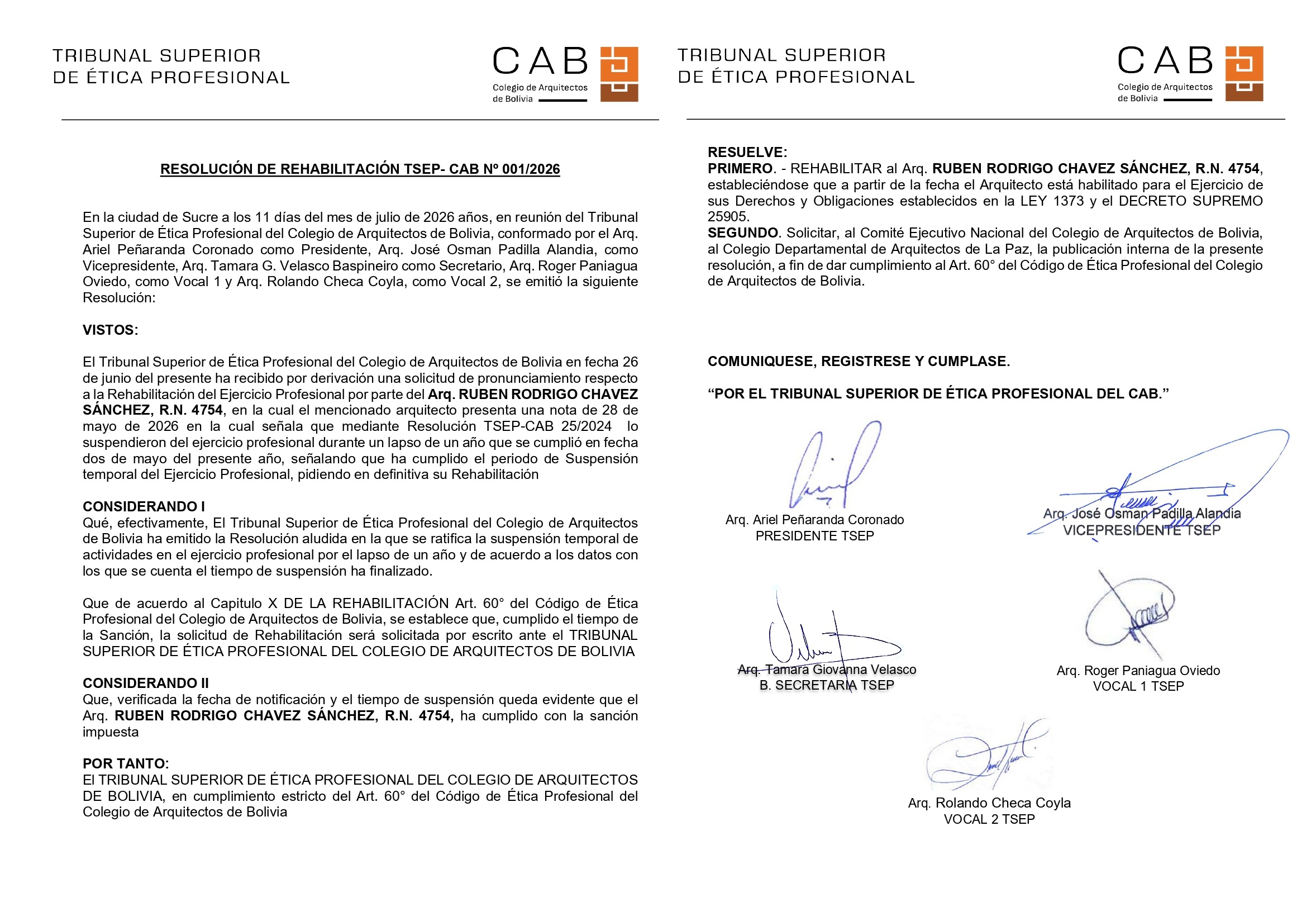 COMUNICADO