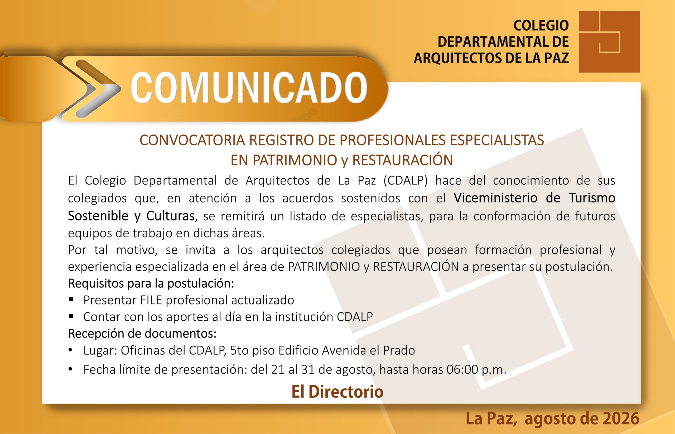 COMUNICADO