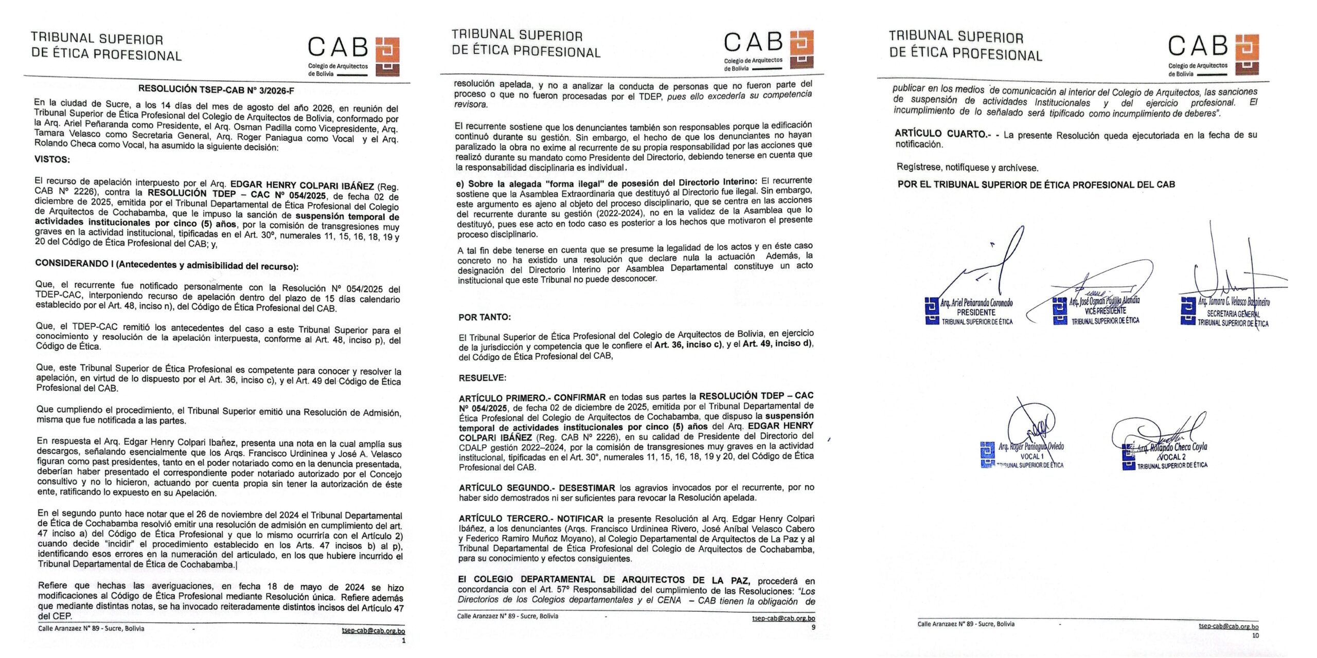 COMUNICADO
