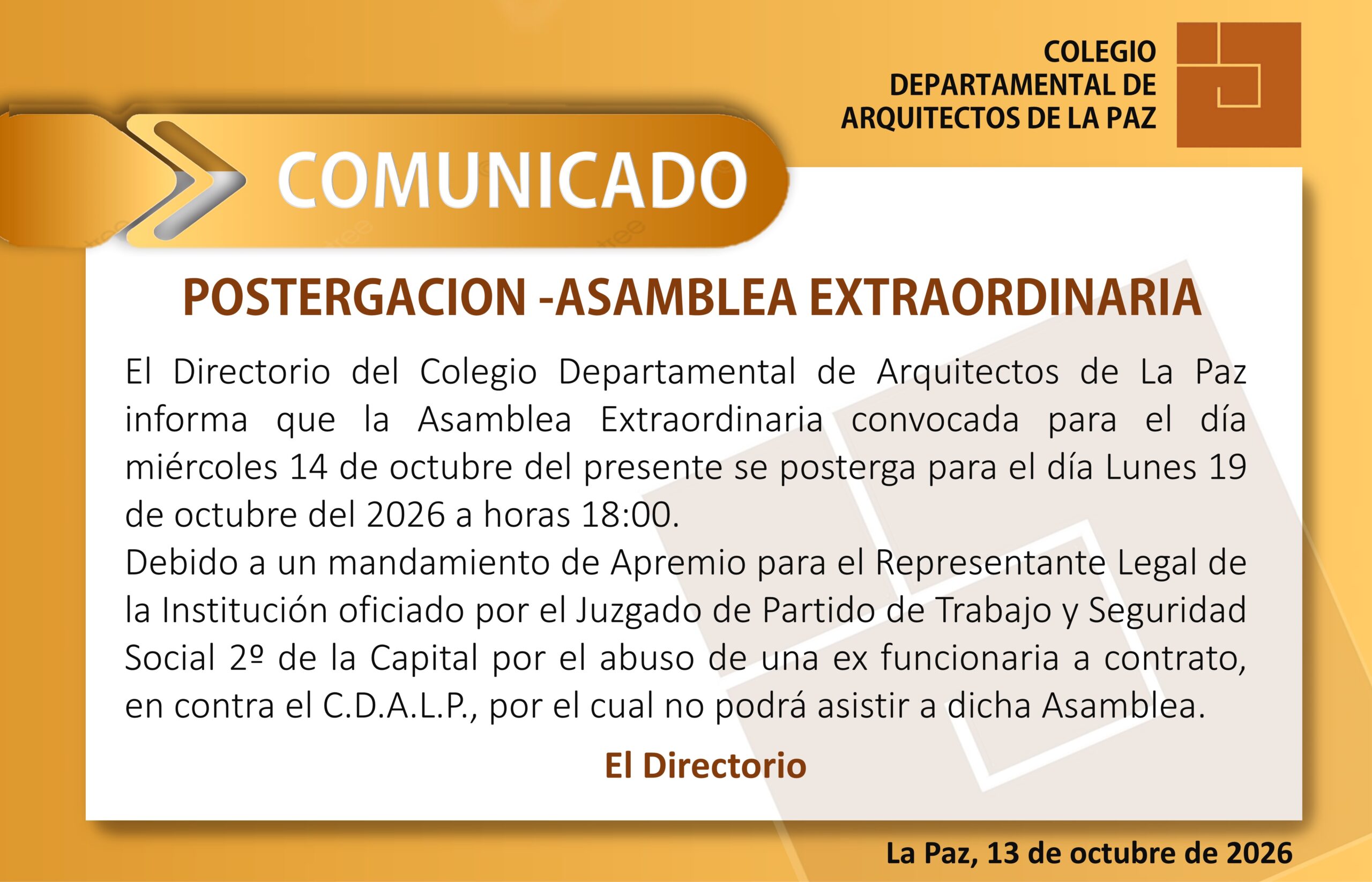 COMUNICADO