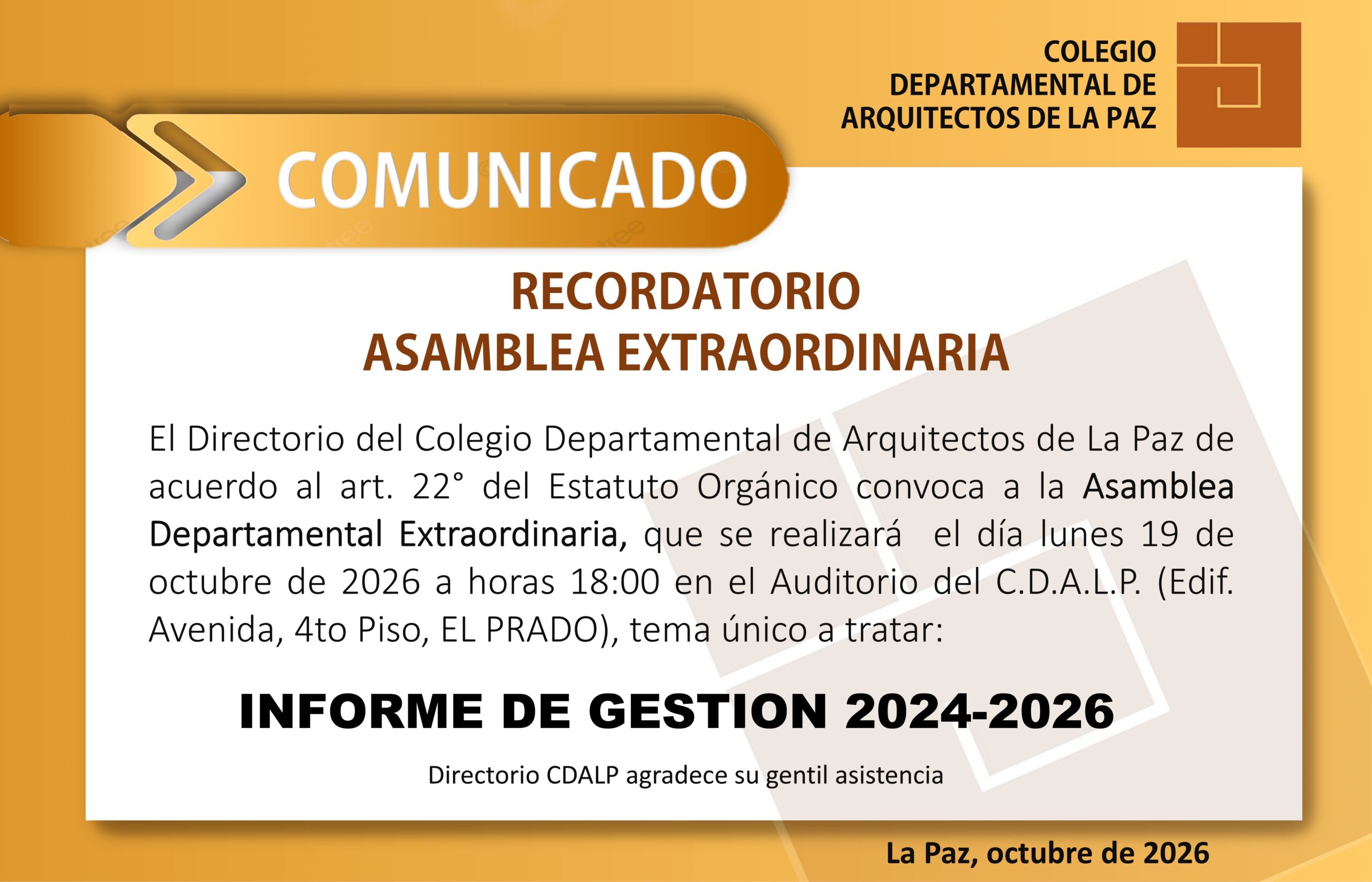COMUNICADO