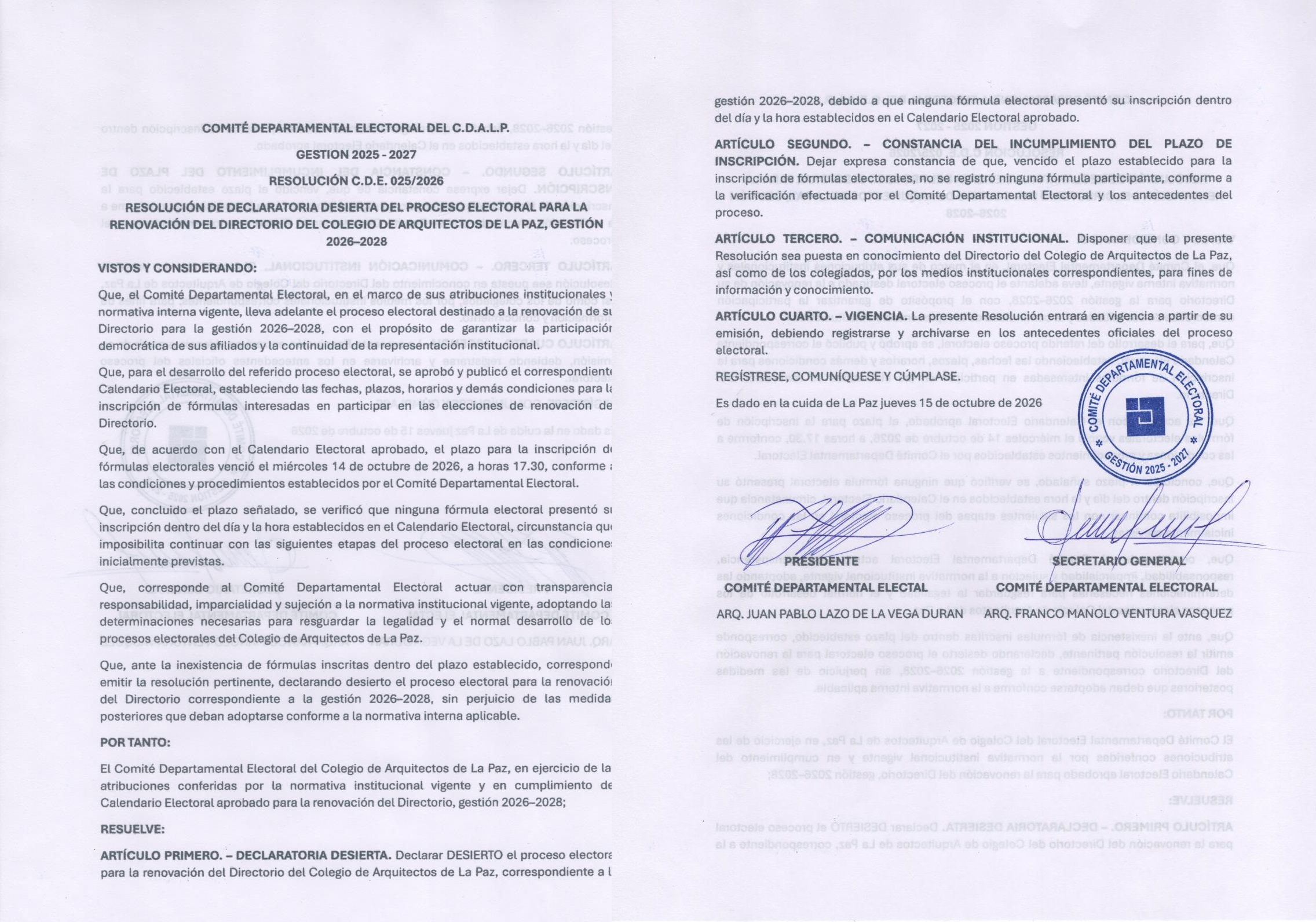 COMUNICADO