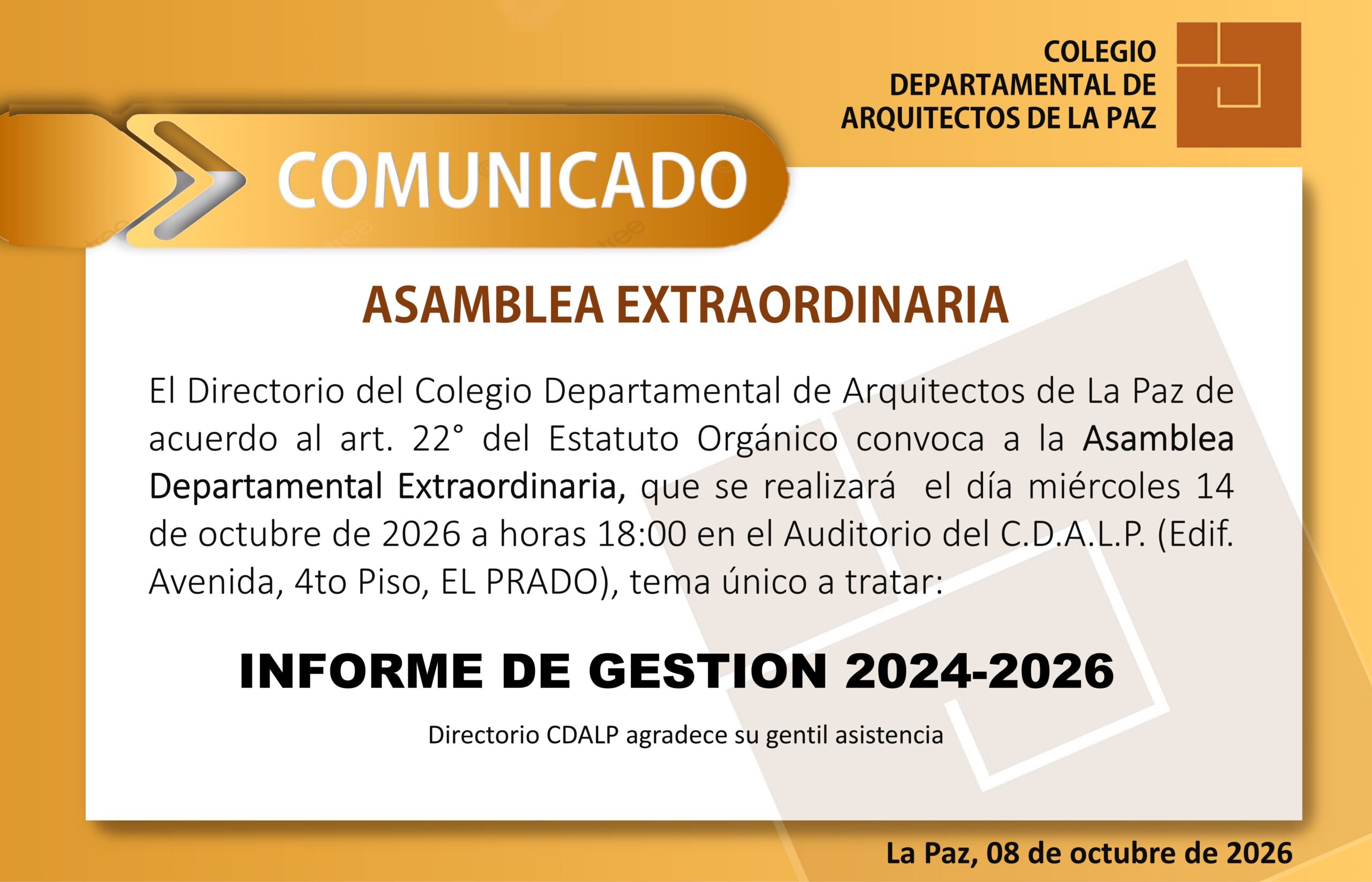 ASAMBLEA EXTRAODINARIA